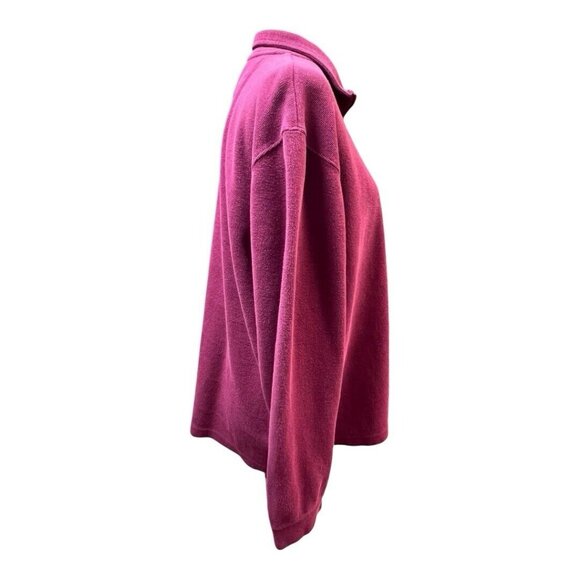 Chaps Mens Quarter Zip Sweater~Size Lrg~Maroon Long Sleeve Layering Shirt L5 16 - Picture 4 of 11